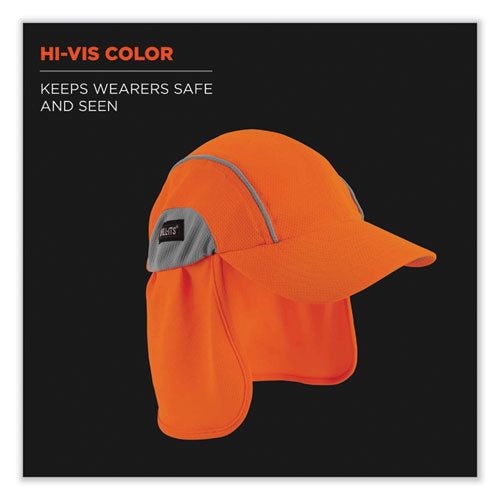 Ergodyne Chill-its 6650 High-performance Hat Plus Neck Shade Polyester One Size Fits Most Orange