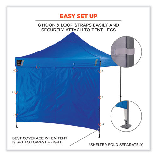 Ergodyne Shax 6098 Pop-up Tent Sidewall Single Skin 10 Ftx10 Ft Polyester Blue