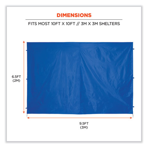 Ergodyne Shax 6098 Pop-up Tent Sidewall Single Skin 10 Ftx10 Ft Polyester Blue