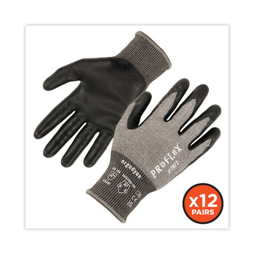 Ergodyne Proflex 7072 Ansi A7 Nitrile-coated Cr Gloves Gray Medium 12 Pairs/pack