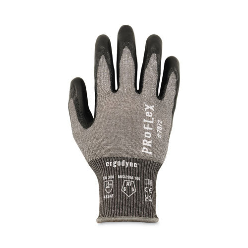 Ergodyne Proflex 7072 Ansi A7 Nitrile-coated Cr Gloves Gray Medium 12 Pairs/pack