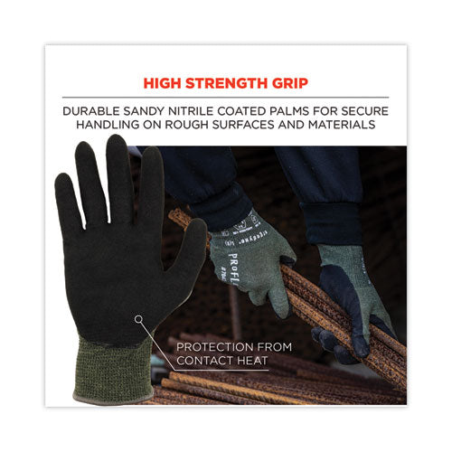 Ergodyne Proflex 7042 Ansi A4 Nitrile-coated Cr Gloves Green Large Pair