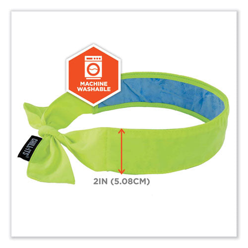 Ergodyne Chill-its 6700ct Cooling Bandana Pva Tie Headband One Size Fits Most Lime