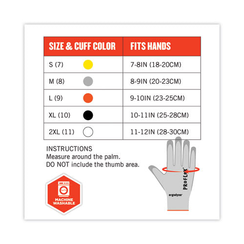 Ergodyne Proflex 7030 Ansi A3 Pu Coated Cr Gloves Gray Medium Pair