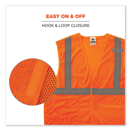 Ergodyne Glowear 8215ba-s Single Size Class 2 Economy Breakaway Mesh Vest Polyester X-large Orange