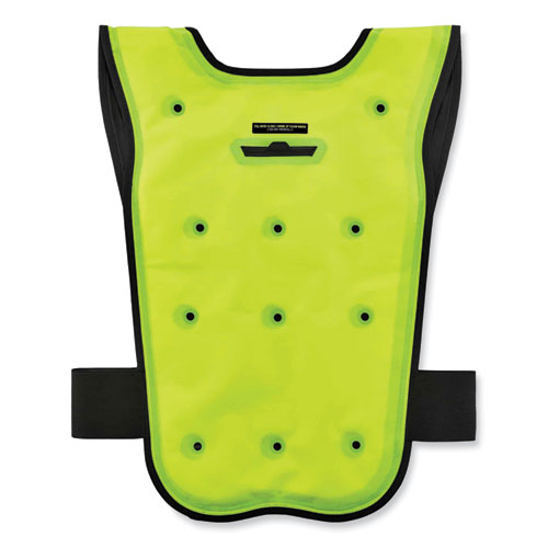 Ergodyne Chill-its 6687 Economy Dry Evaporative Cooling Elastic Waist Vest Nylon Small/medium Lime