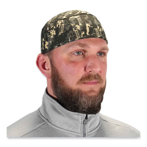 Ergodyne Chill-its 6630 High-performance Terry Cloth Skull Cap Polyester One Size Fits Most Camo