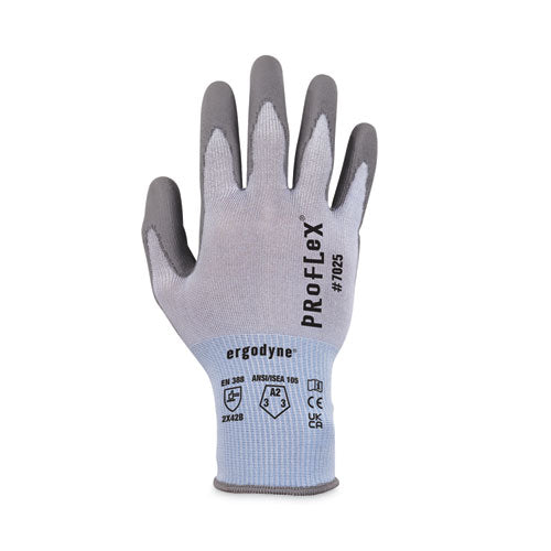 Ergodyne Proflex 7025 Ansi A2 Pu Coated Cr Gloves Blue X-large Pair