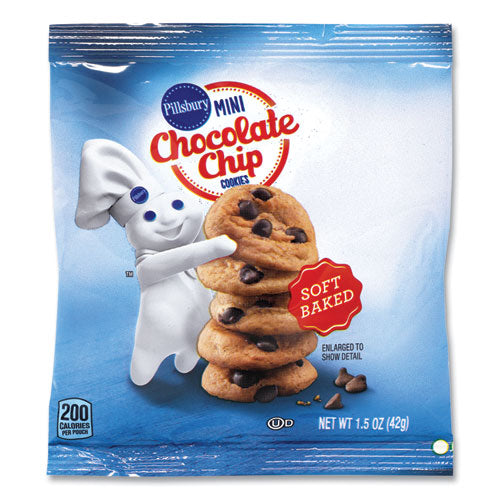 Pillsbury Soft Baked Mini Chocolate Chip Cookies 1.5 Oz Pouch 28/pack MPN#  0001800011685 – Round Eye Supply