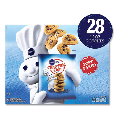 Pillsbury Soft Baked Mini Chocolate Chip Cookies 1.5 Oz Pouch 28/pack