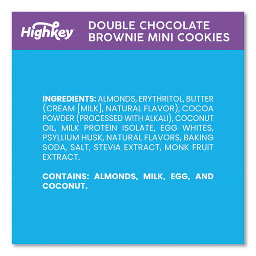 HighKey Double Chocolate Brownie Cookies 0.75 Oz Packet 6/Case