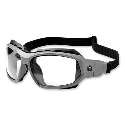 Ergodyne Skullerz Loki Safety Glasses/goggles Matte Gray Nylon Impact Frame Clear Polycarbonate Lens