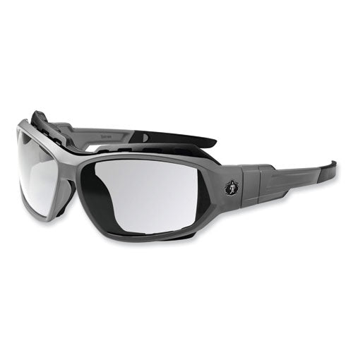 Ergodyne Skullerz Loki Safety Glasses/goggles Matte Gray Nylon Impact Frame Clear Polycarbonate Lens