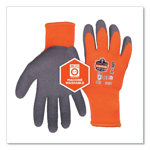 Ergodyne Proflex 7401-case Coated Lightweight Winter Gloves Orange Medium 144 Pairs/Case