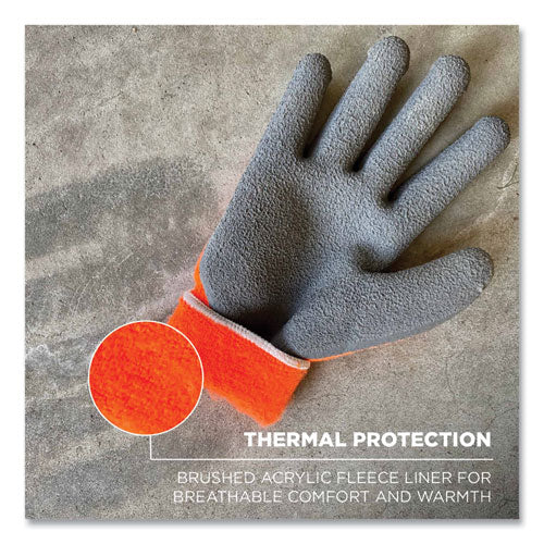 Ergodyne Proflex 7401-case Coated Lightweight Winter Gloves Orange Medium 144 Pairs/Case