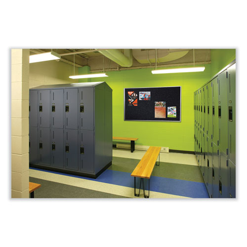 Ghent Satin Aluminum-frame Recycled Rubber Bulletin Boards 60.5x36.5 Confetti Surface