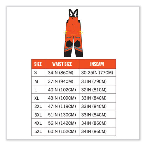 Ergodyne Glowear 8928 Class E Hi-vis Insulated Bibs 5x-large Orange