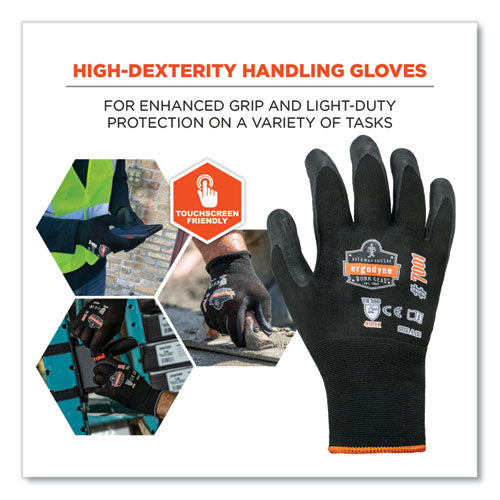 Ergodyne Proflex 7001-case Nitrile Coated Gloves Black 2x-large 144 Pairs/Case