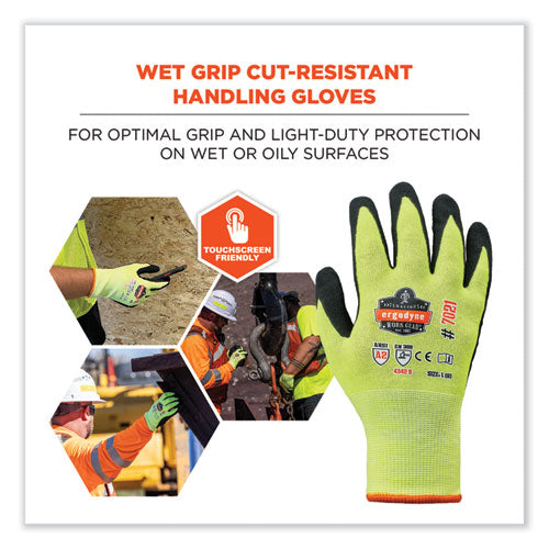 Ergodyne Proflex 7021 Hi-vis Nitrile-coated Cr Gloves Lime 2x-large Pair