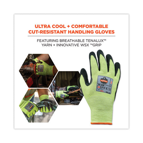 Ergodyne Proflex 7041 Ansi A4 Nitrile-coated Cr Gloves Lime Large 144 Pairs