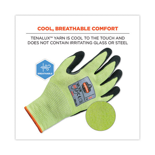 Ergodyne Proflex 7041 Ansi A4 Nitrile-coated Cr Gloves Lime Large 144 Pairs