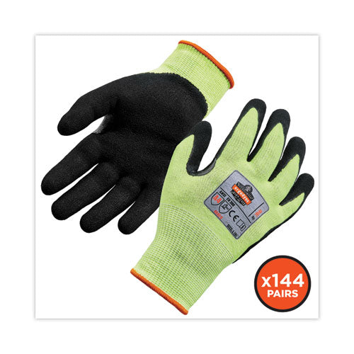 Ergodyne Proflex 7041 Ansi A4 Nitrile-coated Cr Gloves Lime Large 144 Pairs