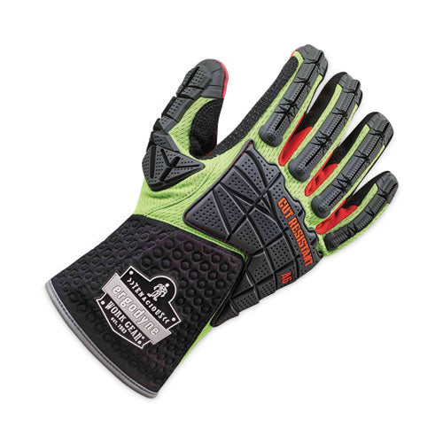 Ergodyne Proflex  925cr6 Performance Dorsal Impact-reducing Cut Resistance Gloves Black/lime Xl Pair