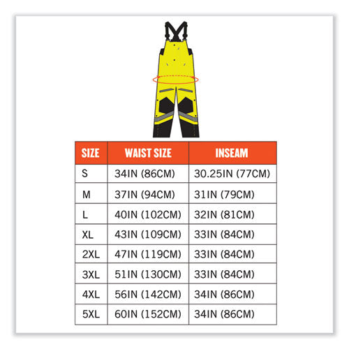 Ergodyne Glowear 8928 Class E Hi-vis Insulated Bibs 2x-large Lime