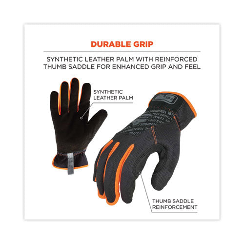 Ergodyne Proflex 815 Quickcuff Mechanics Gloves Black Large Pair