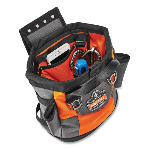 Ergodyne Arsenal 5527 Premium Topped Tool Pouch With Hinged Closure 6x10x11.5 Polyester Orange