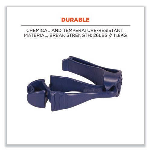 Ergodyne Squids 3405md Metal Detectable Belt Clip Glove Clip Holder 1x1x6 Acetal Copolymer Deep Blue