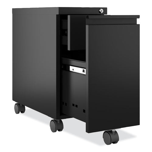 Hirsh Industries Zip Mobile Pedestal File 1-drawer File Legal/letter Black 10x19.88x21.75