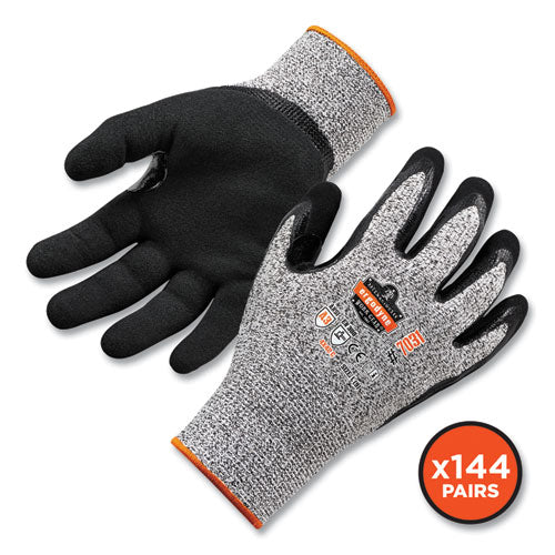 Ergodyne Proflex 7031-case Ansi A3 Nitrile-coated Cr Gloves Gray Medium 144 Pairs/Case