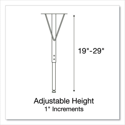 Correll Height Adjustable Activity Tables Round 60"x19" To 29" Medium Oak Top Black Legs 4/pallet