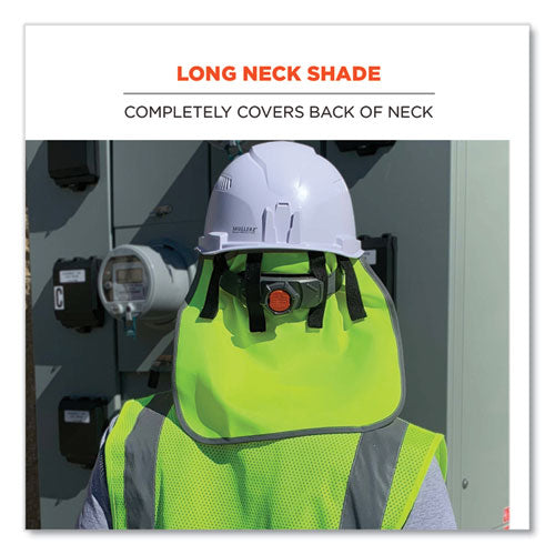 Ergodyne Glowear 8006 Hi-vis Hard Hat Neck Shade 12.25x10.5 Lime