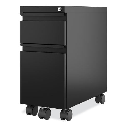 Hirsh Industries Zip Mobile Pedestal File 2-drawer Box/file Legal/letter Black 10x19.88x21.75