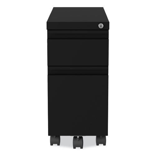 Hirsh Industries Zip Mobile Pedestal File 2-drawer Box/file Legal/letter Black 10x19.88x21.75