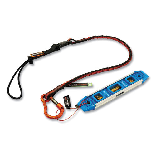 Ergodyne Squids 3102f(x) Tool Lanyard W/aluminum Carabiner+cinch-loop 5 Lb Max Work Cap 38" To 48" Or/gyships In 1-3 Business Days