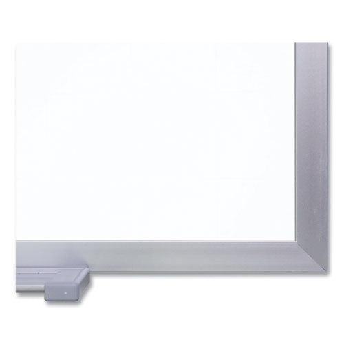 Ghent Magnetic Porcelain Whiteboard With Satin Aluminum Frame 120.5x48.5 White Surface