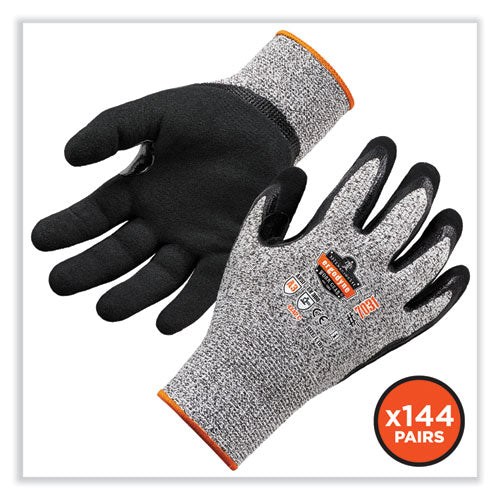 Ergodyne Proflex 7031-case Ansi A3 Nitrile-coated Cr Gloves Gray Small 144 Pairs/Case