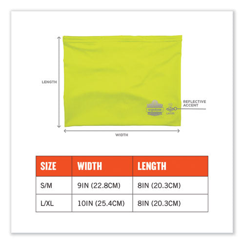 Ergodyne Chill-its 6489 2-layer Cooling Performance Knit Multi-band Polyester/spandex L/xl Hi-vis Lime