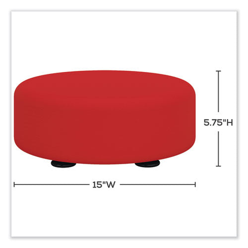Safco Learn 15" Round Vinyl Floor Seat 15" Diax5.75"h Red