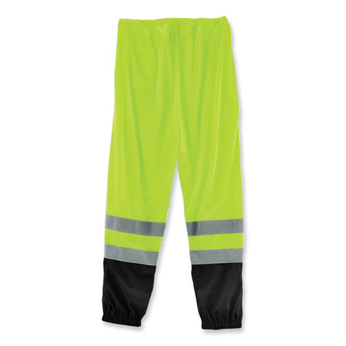 Ergodyne Glowear 8910bk Class E Hi-vis Pants With Black Bottom Polyester Large/x-large Lime