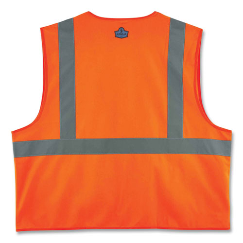 Ergodyne Glowear 8225z Class 2 Standard Solid Vest Polyester Orange Large/-large