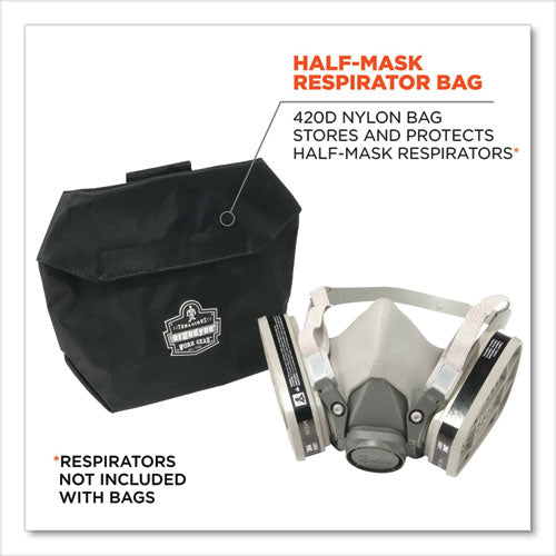 Ergodyne Arsenal 5182 Half Mask Respirator Pack With Hook-and-loop Closure 7x4x10 Black