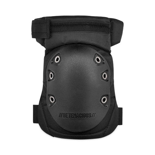 Ergodyne Proflex 435hl Hinged Gel Knee Pad Hard Cap Hook And Loop Closure One Size Black Pair