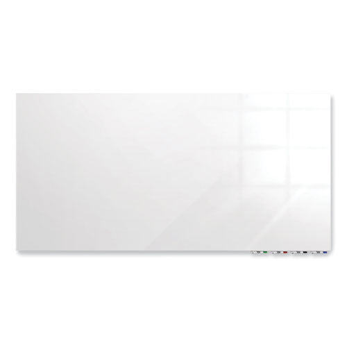 Ghent Aria Low Profile Magnetic Glass Whiteboard 96x48 White Surface