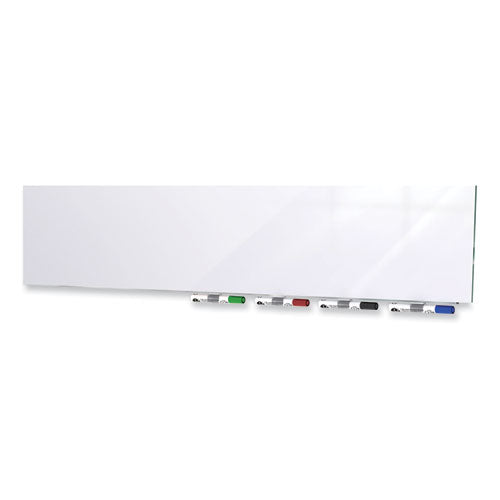 Ghent Aria Low Profile Magnetic Glass Whiteboard 96x48 White Surface