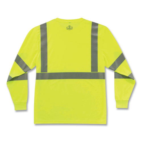 Ergodyne Glowear 8391 Class 3 Hi-vis Long Sleeve Shirt Polyester Lime X-large