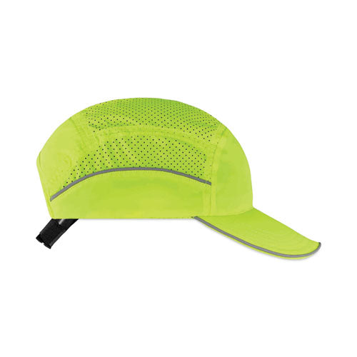 Ergodyne Skullerz 8955 Lightweight Bump Cap Hat Long Brim Lime